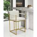 Chic Home Modern Contemporary Bertrand Counter Stool Chair, Cream FCS9450-US